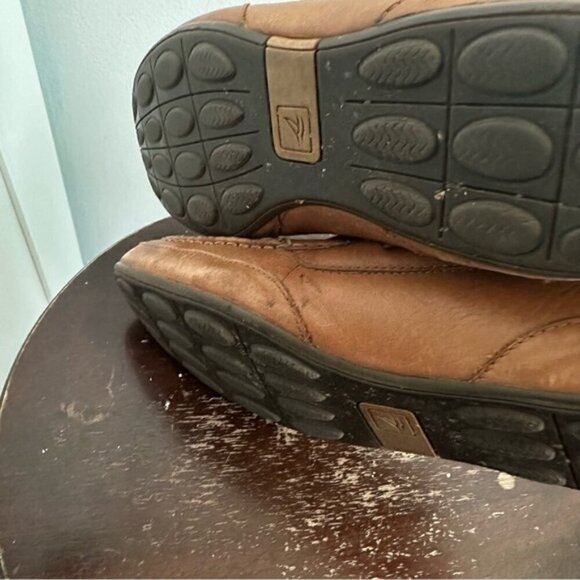 Sperry Top-Sider Leather Loafers Natural Hampden Venetian Drivers 8M - Picture 5 of 8